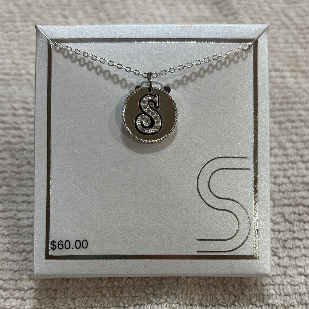 Silver Initial Pendant Necklace